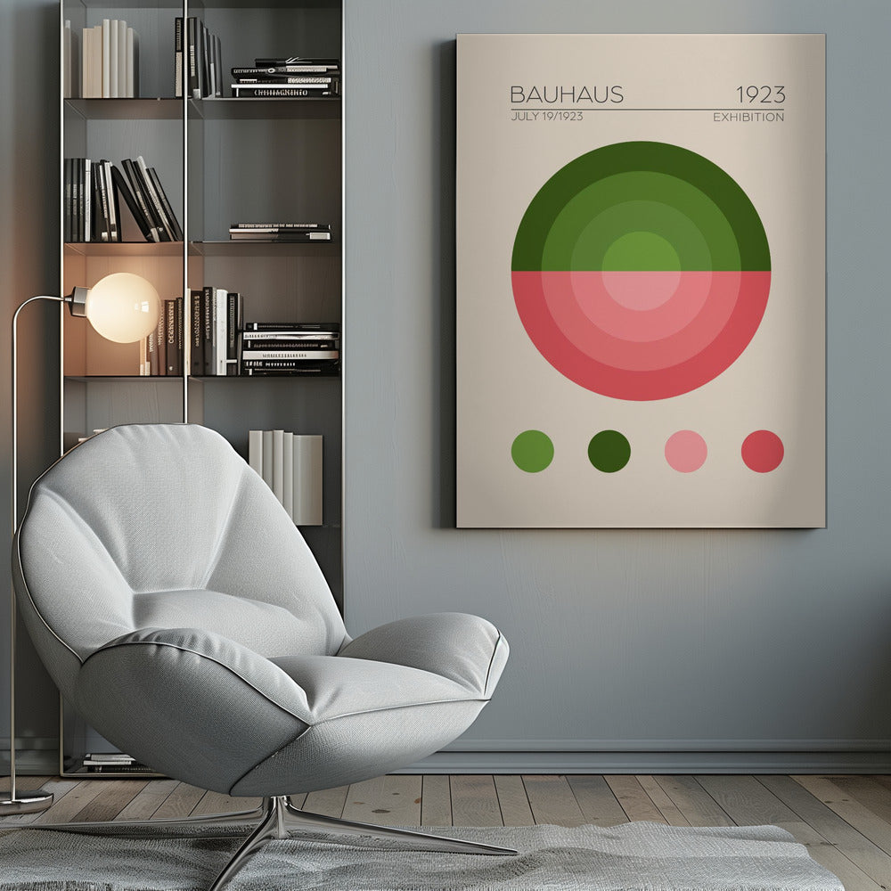 Bauhaus Yesil Daire - Poster / Art Print