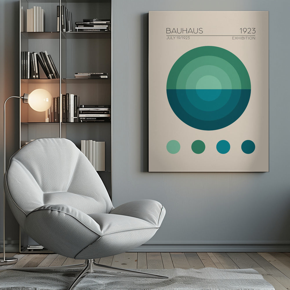 Bauhaus Mavi Daire - Poster / Art Print