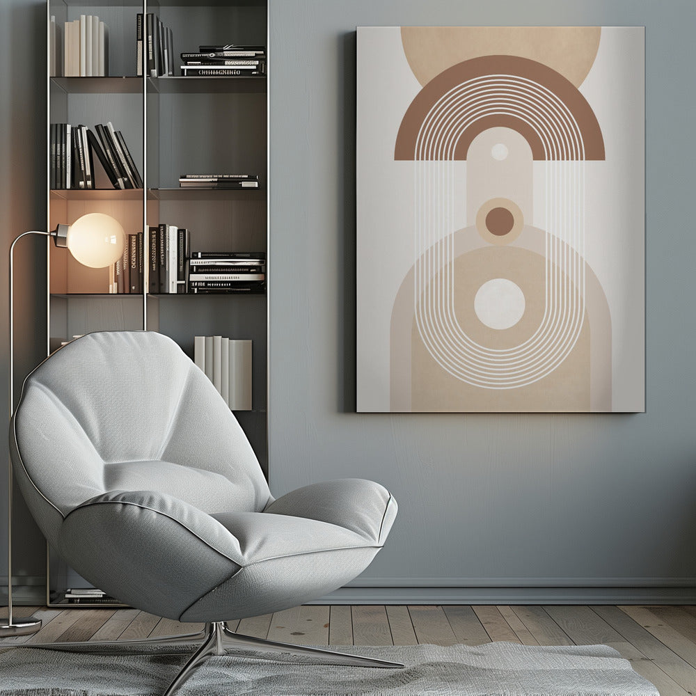 Beige Mid Century Poster No.3 - Poster / Art Print