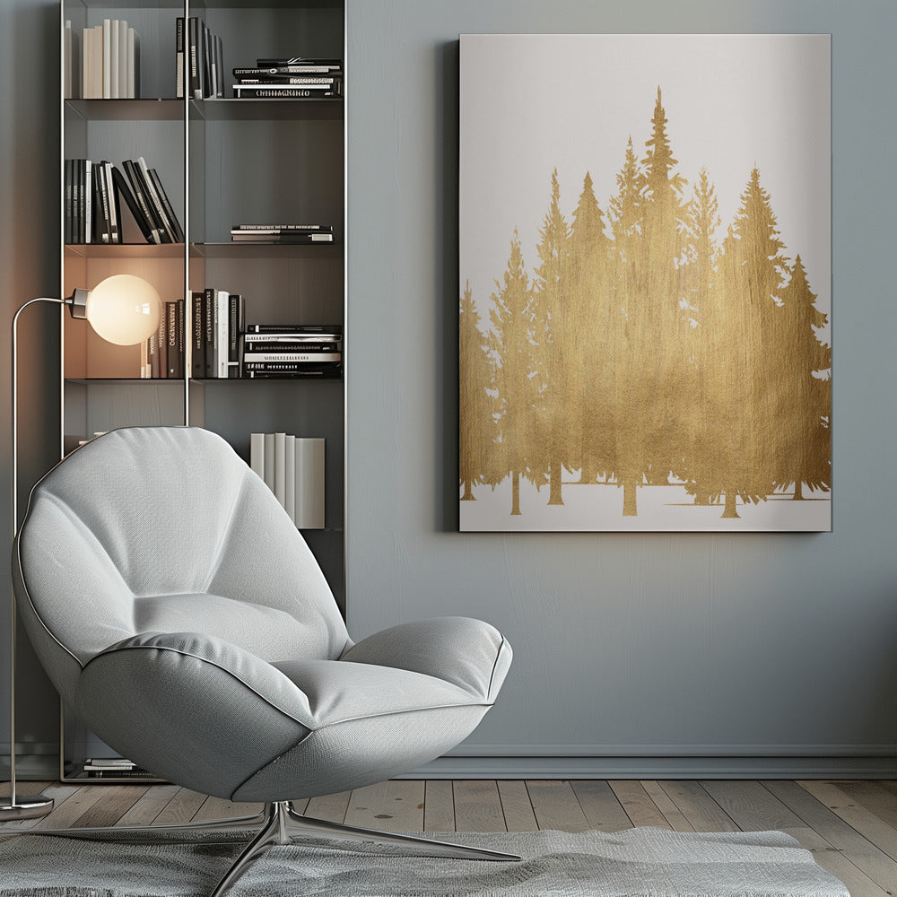 Tannenwald (gold) - Poster / Art Print