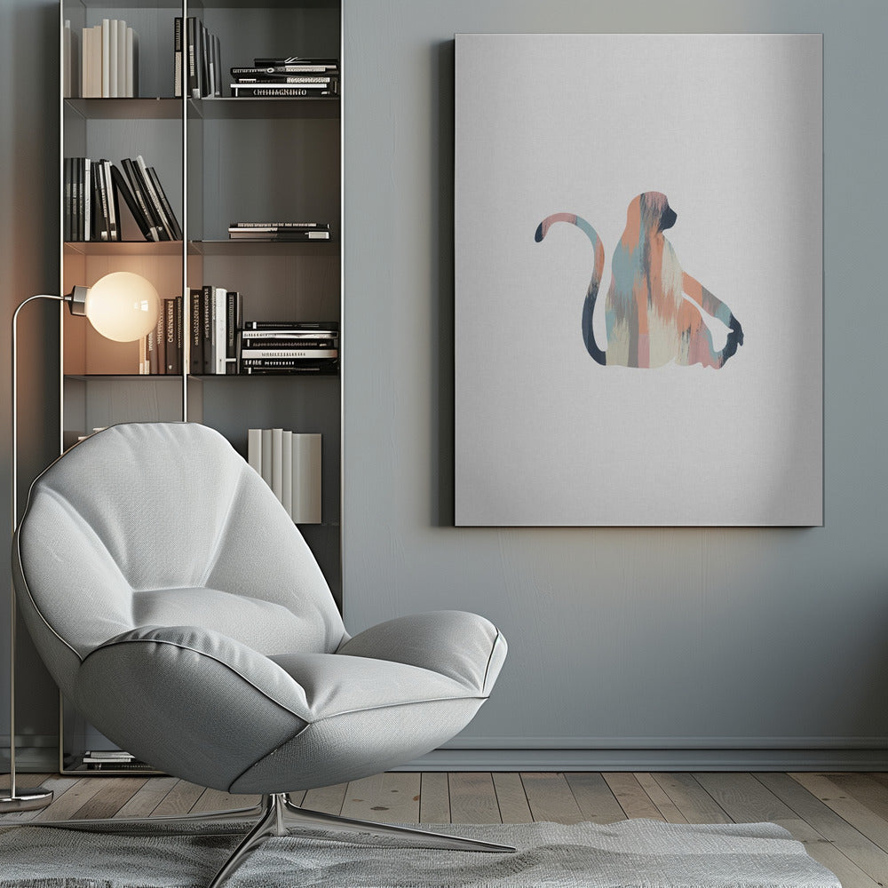 Pastel Monkey - Poster / Art Print