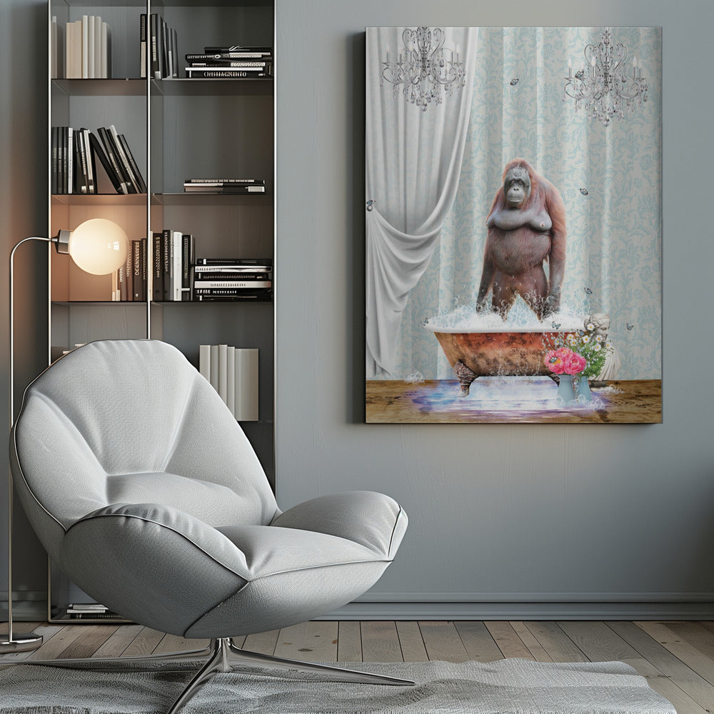 Orangutan & Bubbles - Poster / Art Print