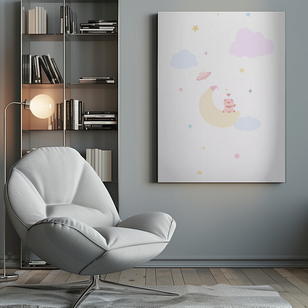 Pig On The Moon - Poster / Art Print