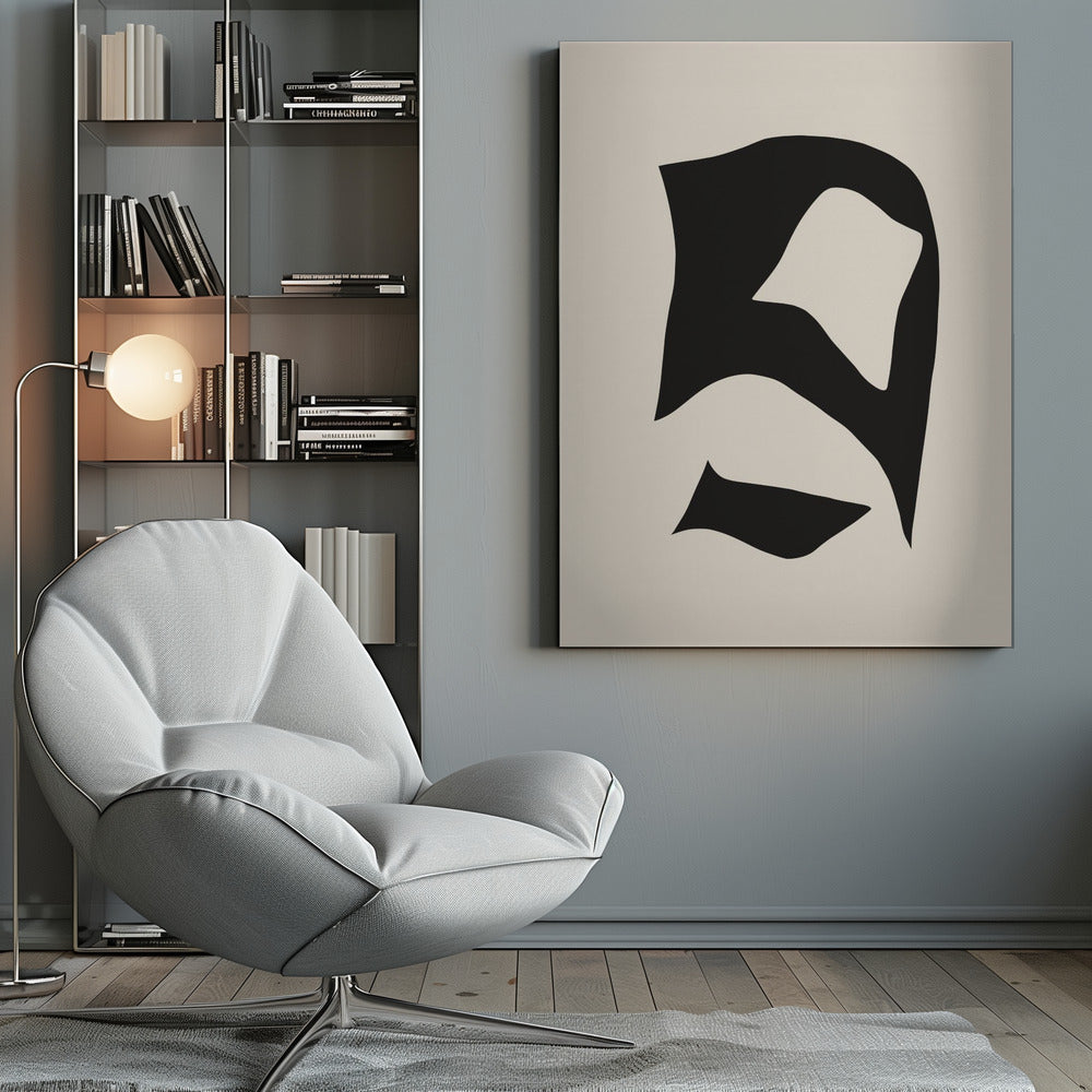 Distorted Black Cut Out - Poster / Art Print