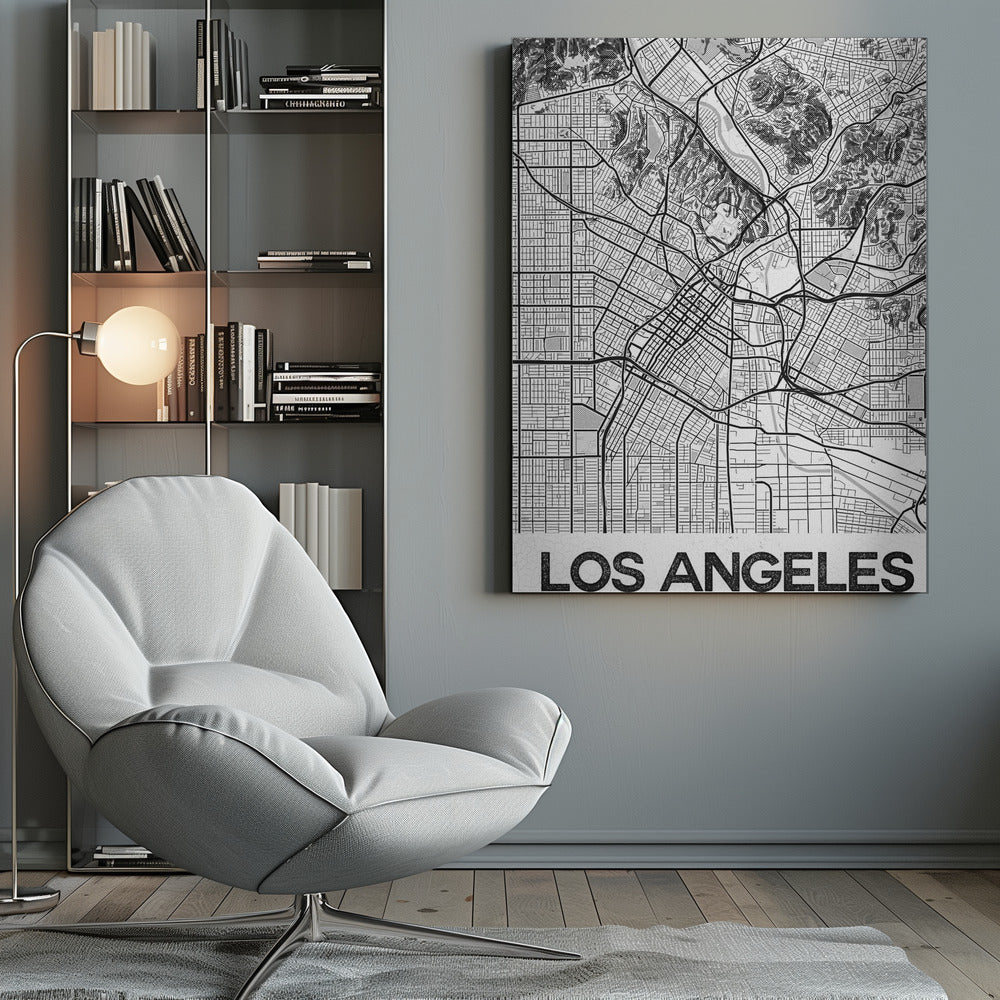Los Angeles White - Poster / Art Print