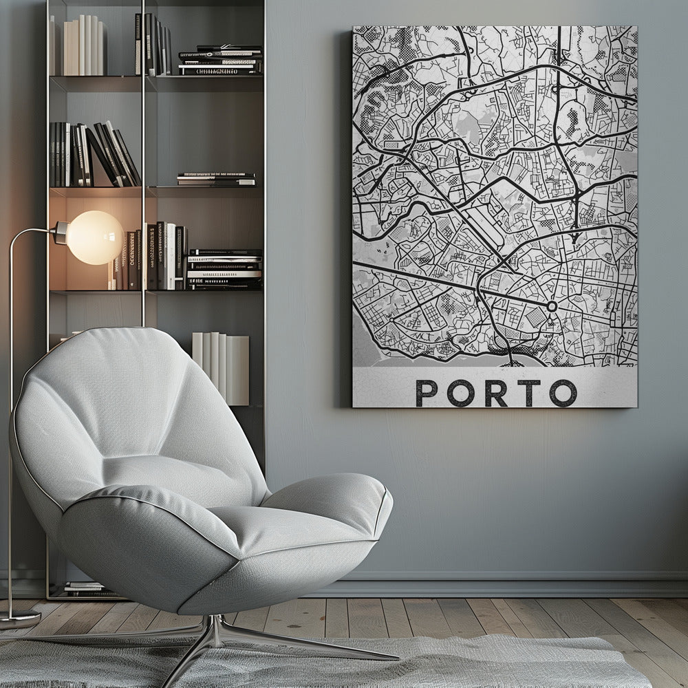 Porto City White - Poster / Art Print