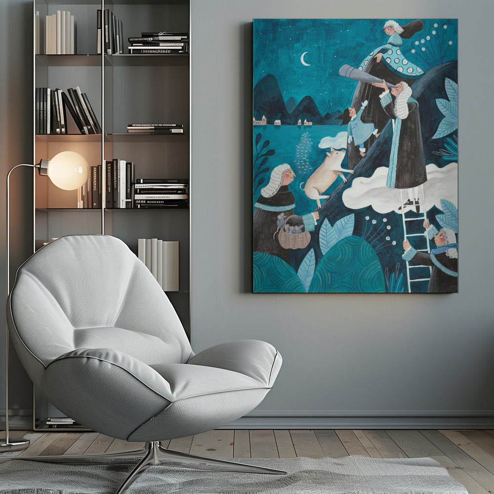 Travel through the night - Poster / Art Print