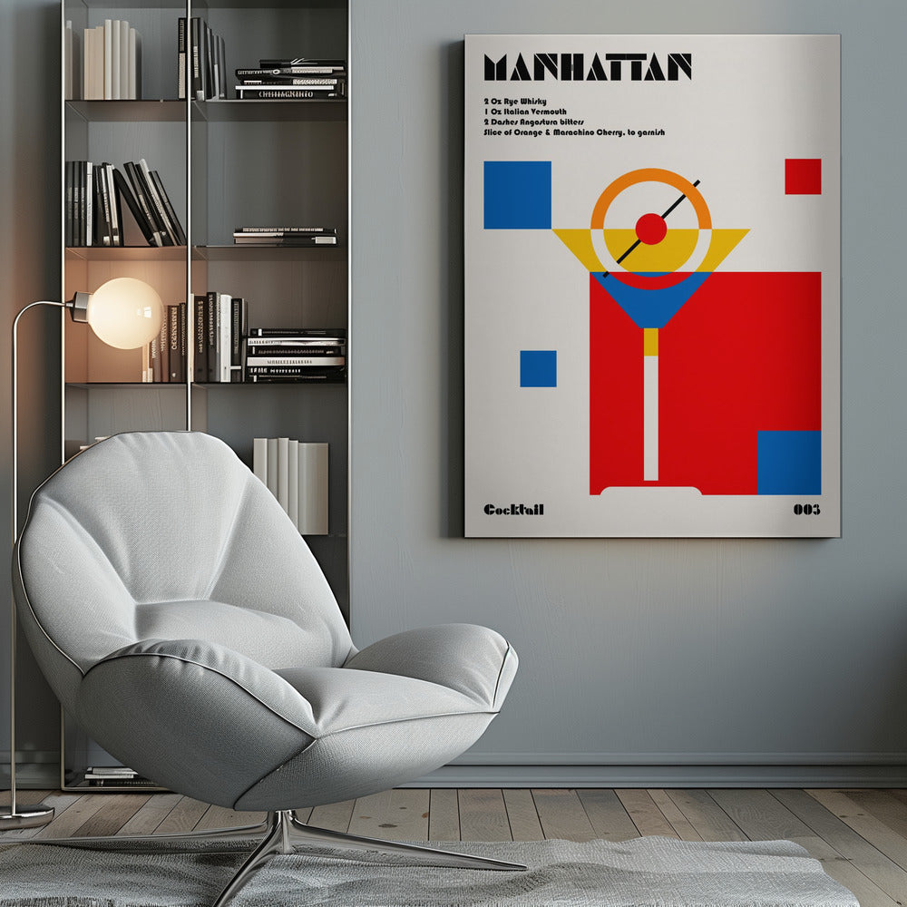 Manhattan Bauhaus Cocktail - Poster / Art Print