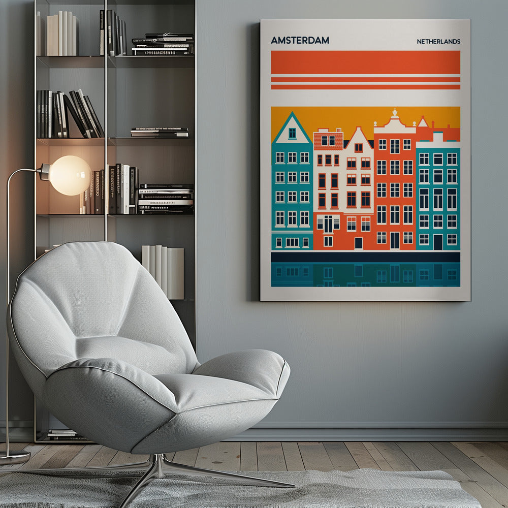 Amsterdam Travel Poster - Poster / Art Print