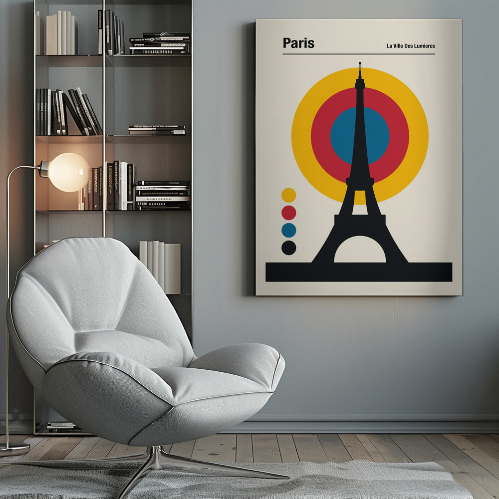 Paris Eiffel Tower Retro travel Print - Poster / Art Print
