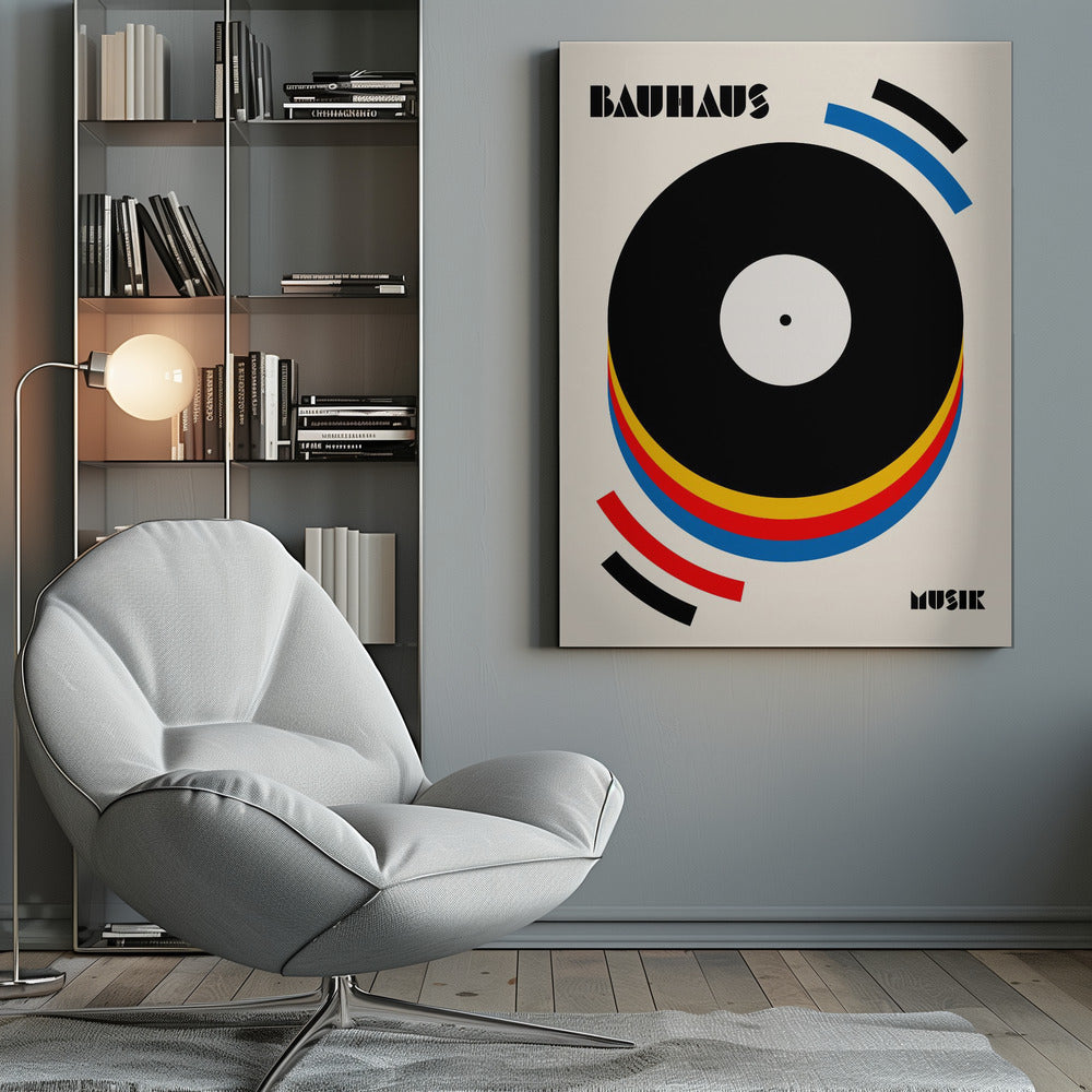 Bauhaus Music Retro Illustration - Poster / Art Print