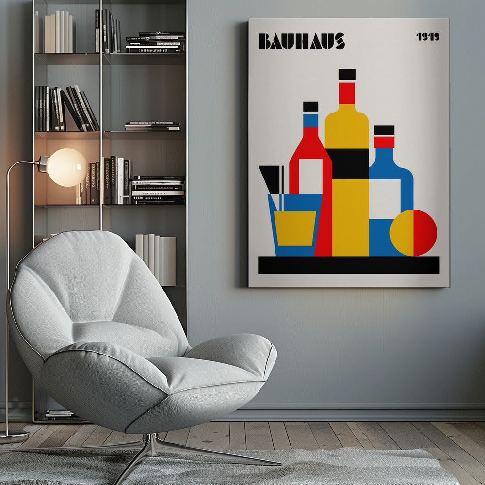 Bauhaus Wine Print - Poster / Art Print