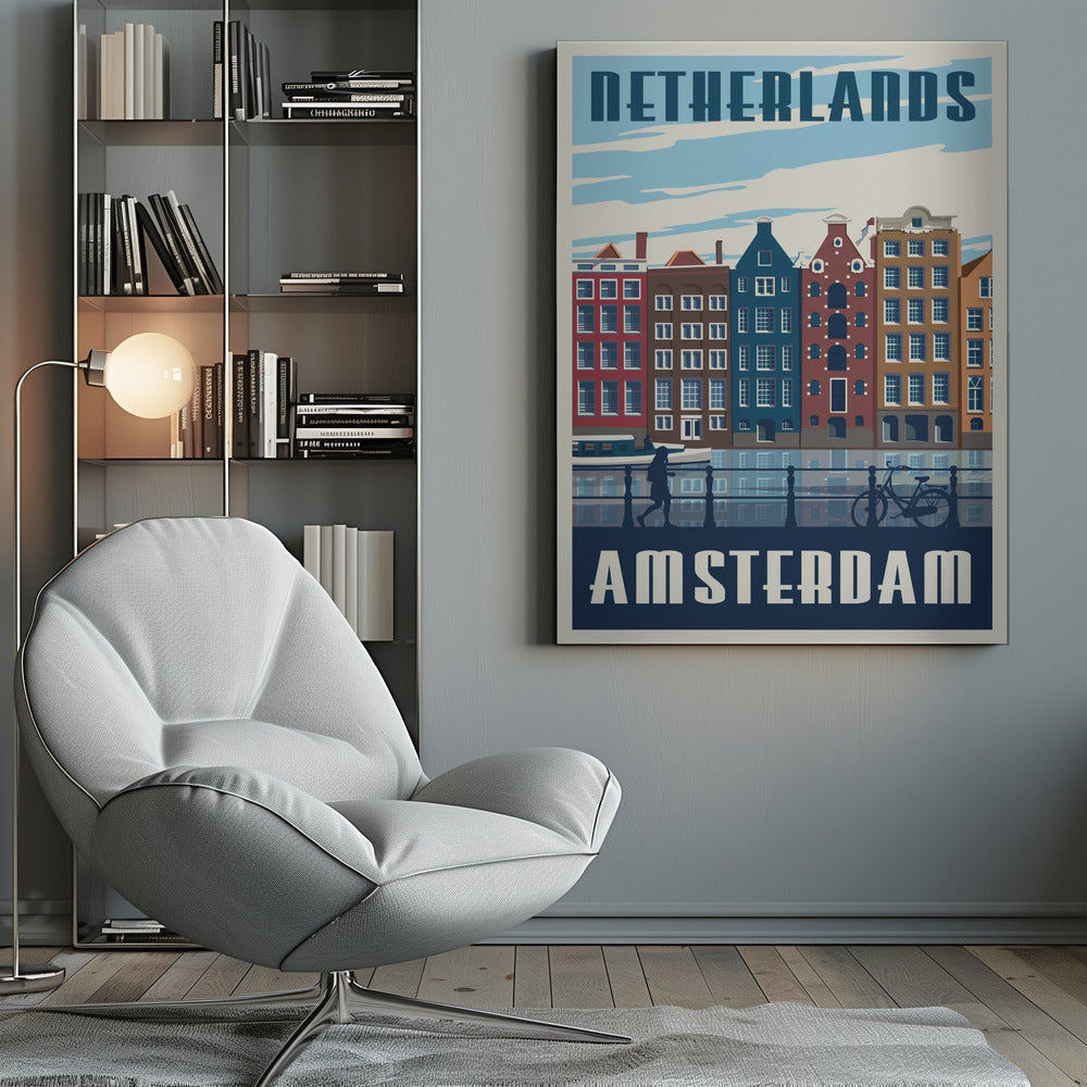 Amsterdam Travel Print - Poster / Art Print