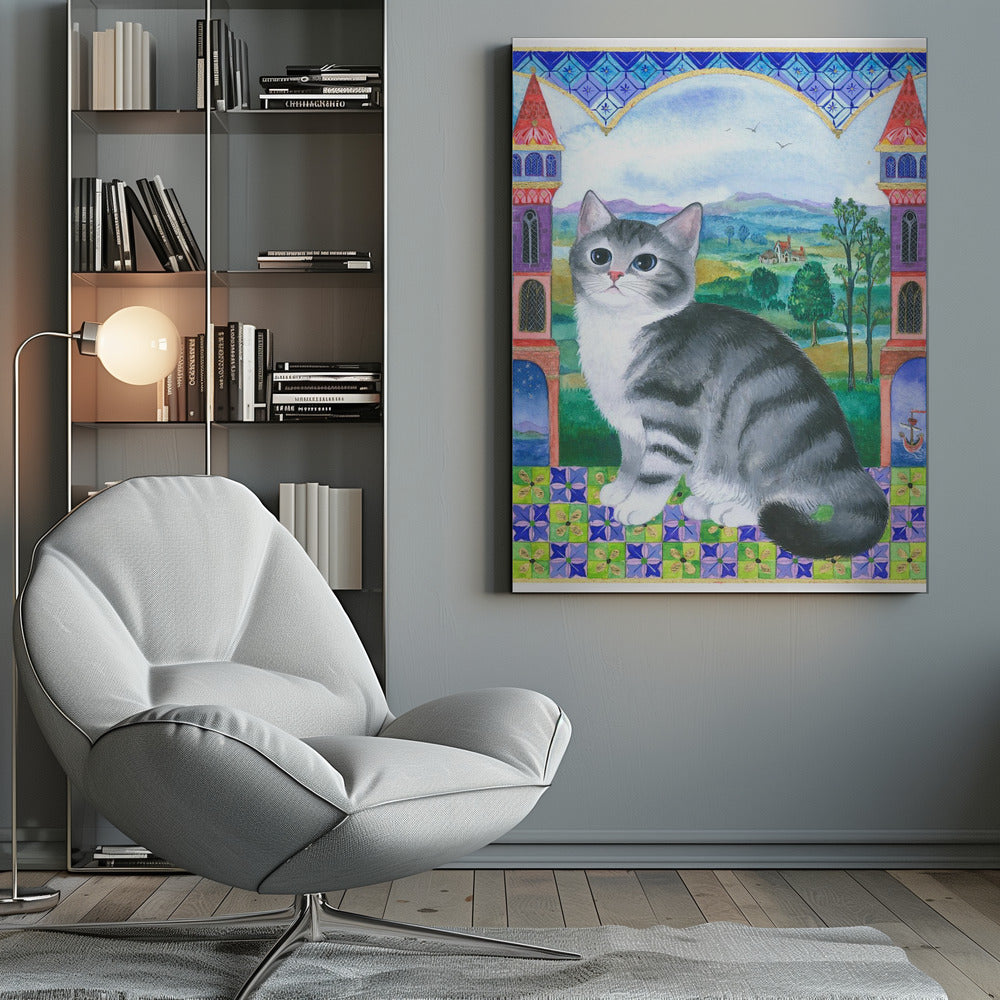 Medieval Kitten - Poster / Art Print