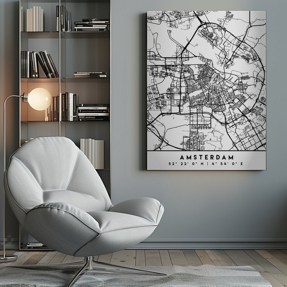 Black Maps 03 - Poster / Art Print