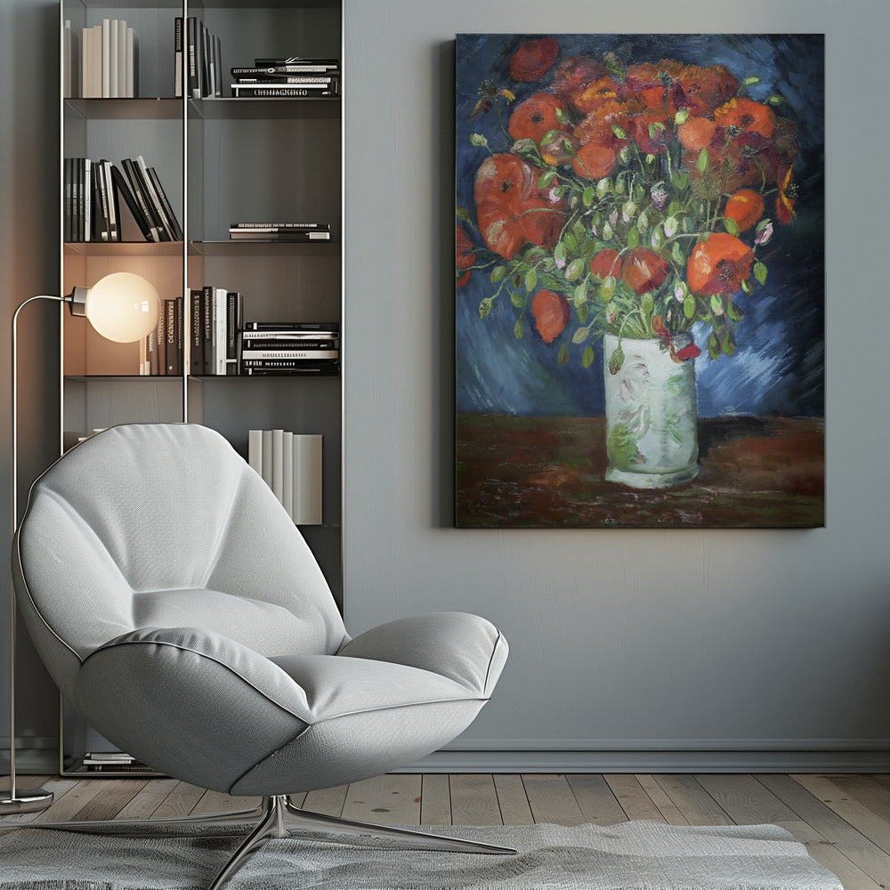 Vincent Van Gogh's Vase With Poppies (1886) - Poster / Art Print