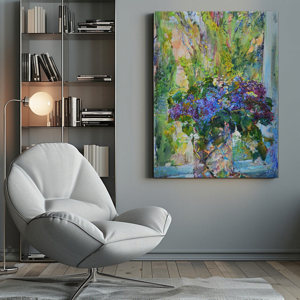 Blue flowers - Poster / Art Print