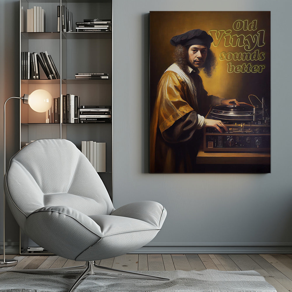 Old Vinyl Sounds Better - Poster / Art Print