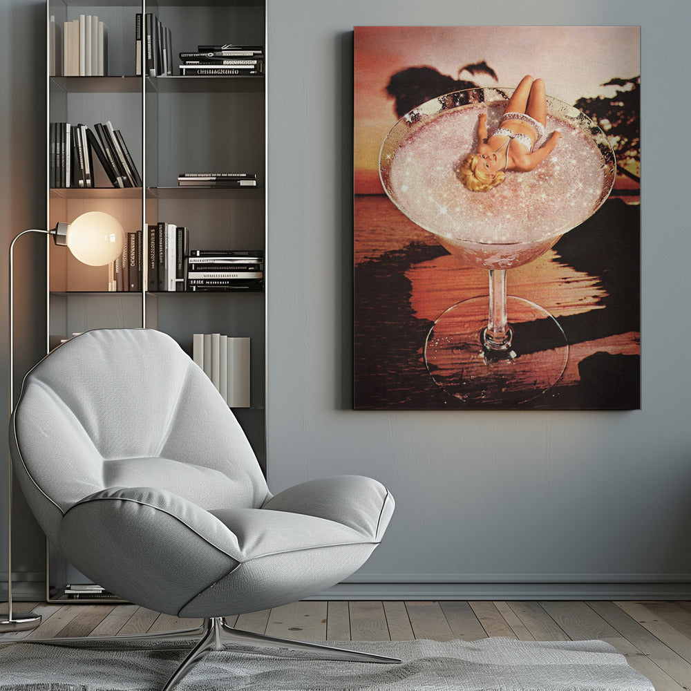 Glitter Pink Margarita - Poster / Art Print