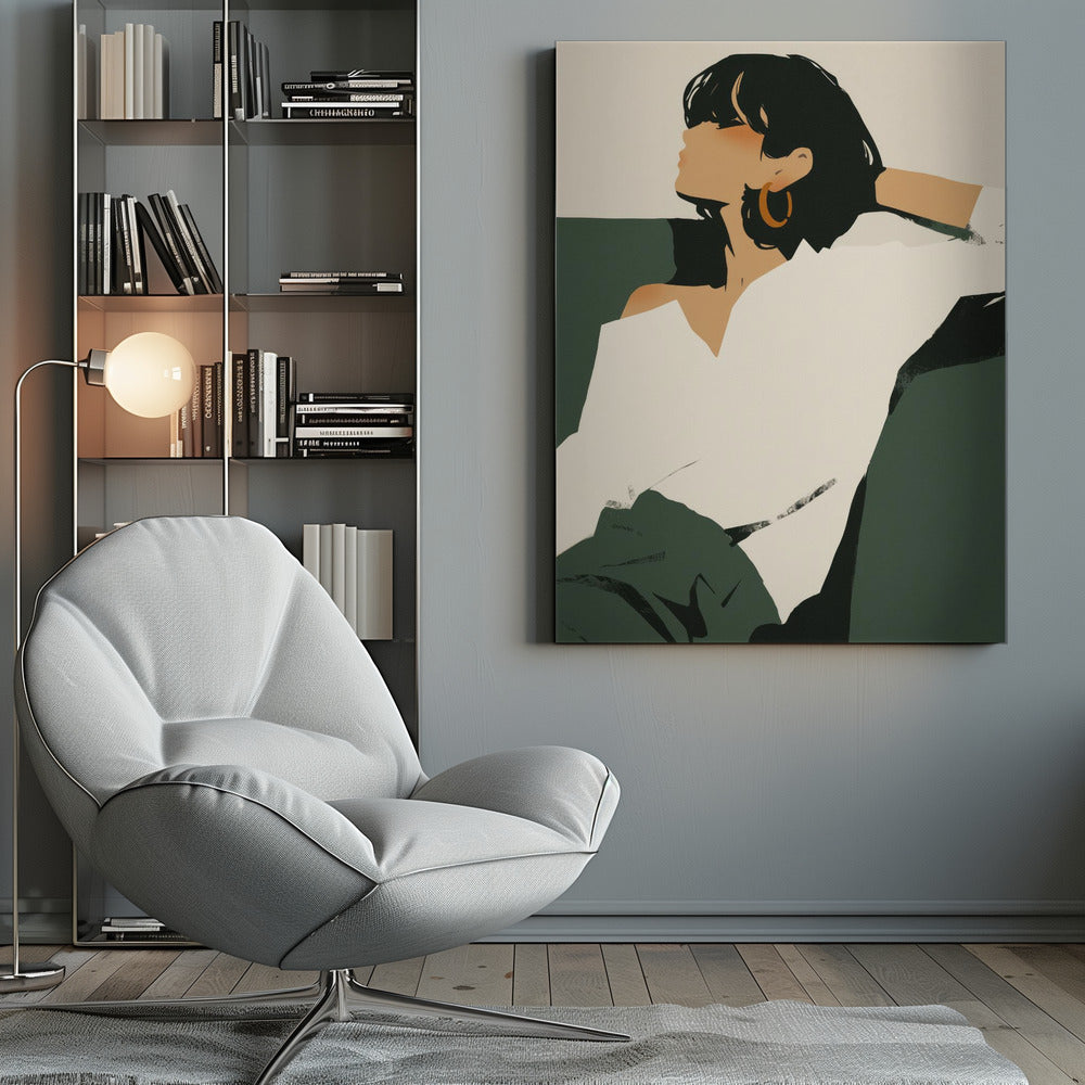 Relaxing woman - Poster / Art Print