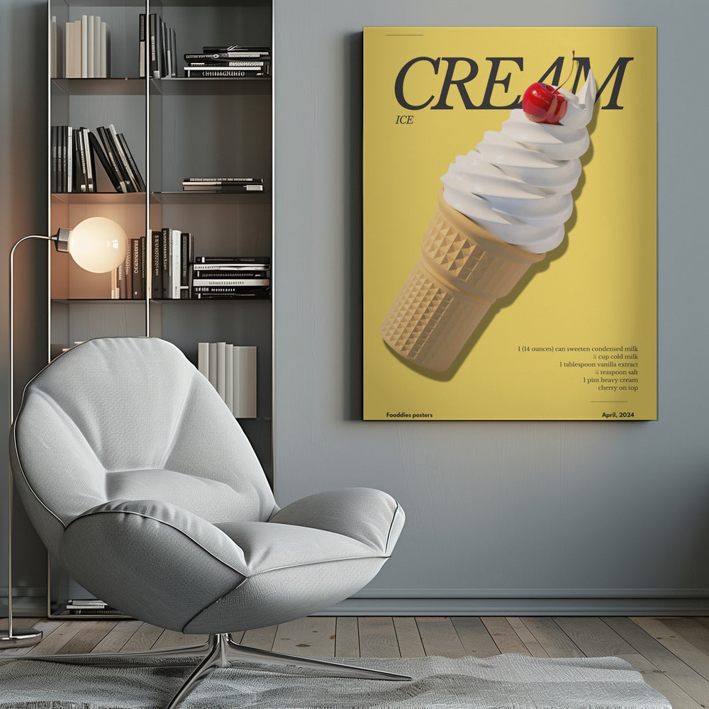 Cherry on Top Ice Cream - Poster / Art Print