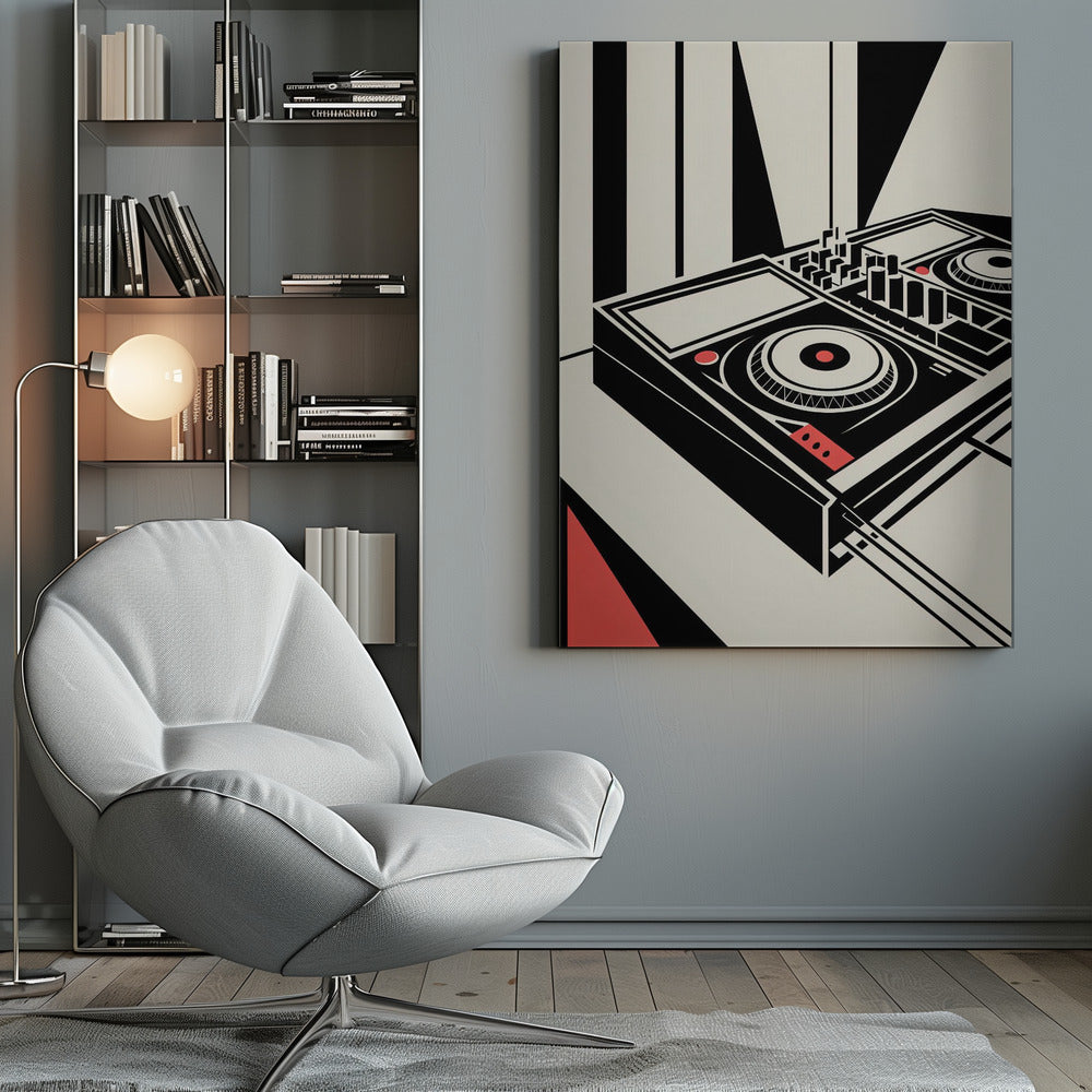 DJ Mixer - Bauhaus Style - Poster / Art Print