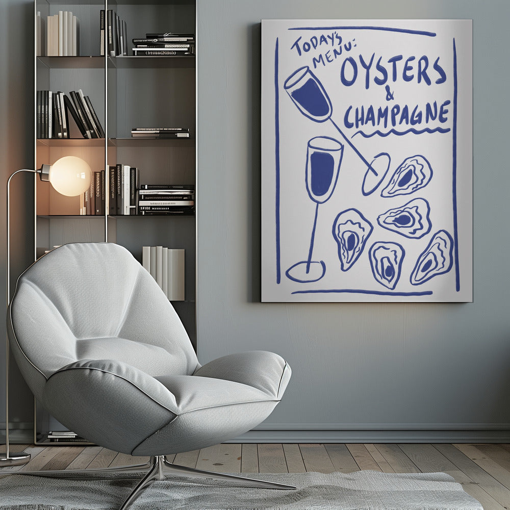 Oysters & Champagne - Poster / Art Print