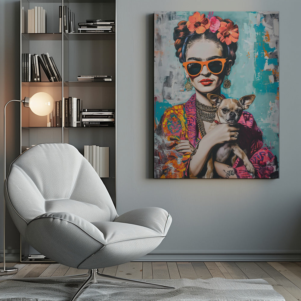 Frida Chihuahua - Poster / Art Print
