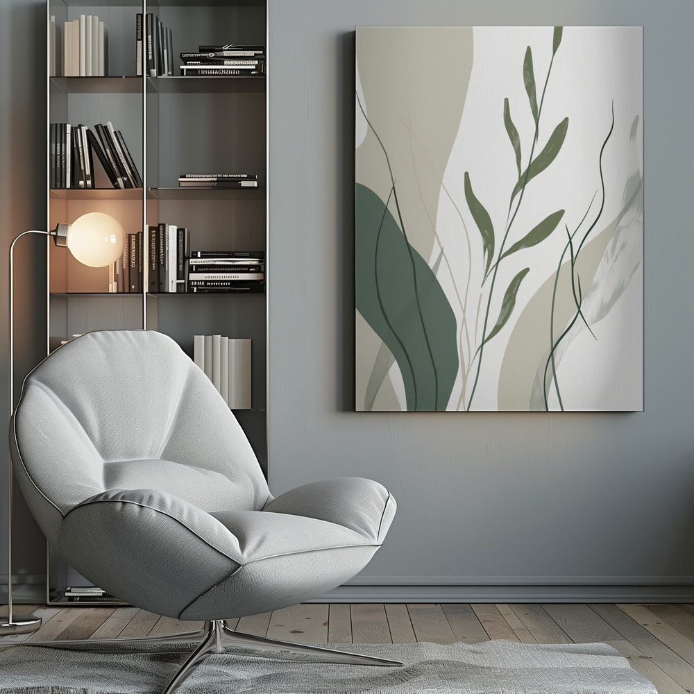 Green Abstract Leaves No 1 - Poster / Art Print