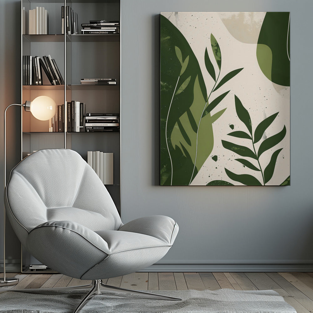 Green Abstract Leaves No 2 - Poster / Art Print