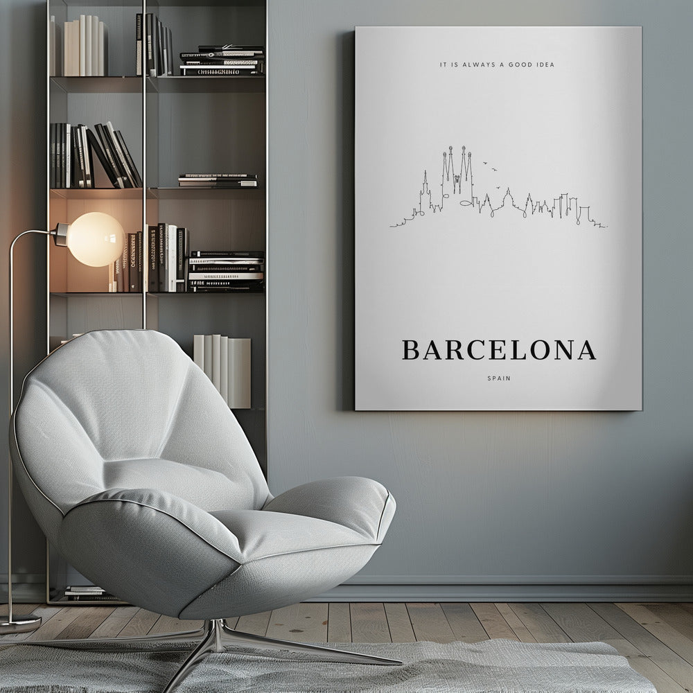 Barcelona - Skyline - Poster / Art Print