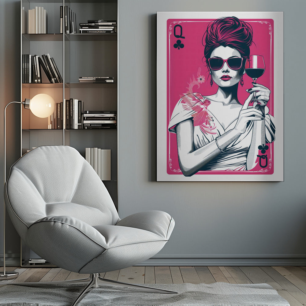 Queen of Clubs - Poster / Art Print