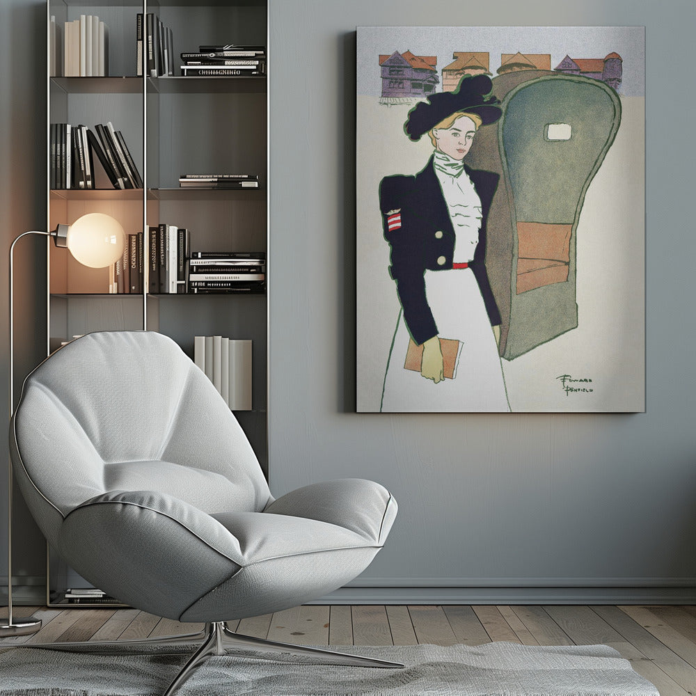 Woman Holding Book (ca. 1890–1907) - Poster / Art Print