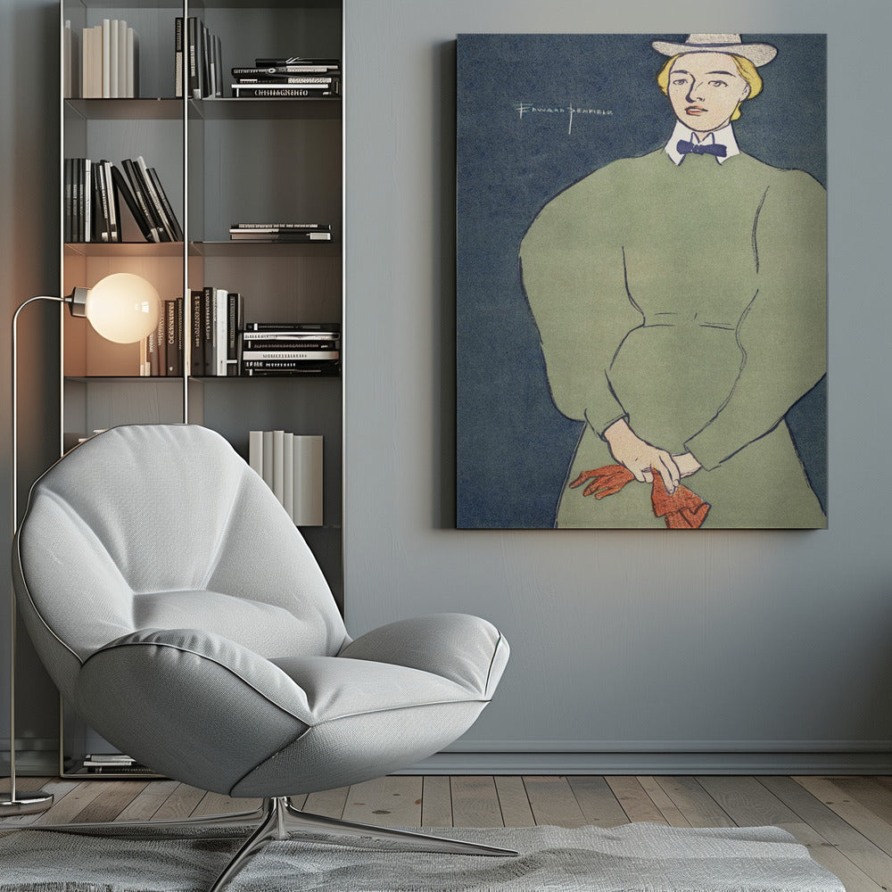 Woman Holding Gloves (1896) - Poster / Art Print