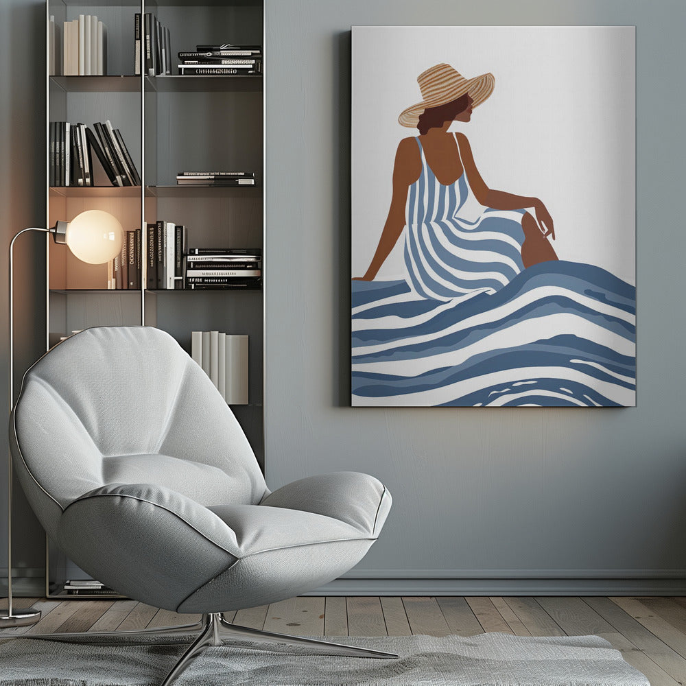 The Girl In The Striped Dress - Poster / Art Print