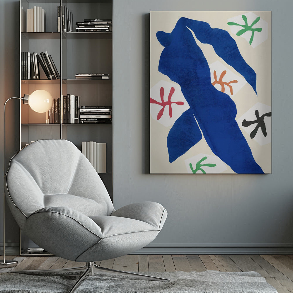 Abstract Blue Figure - Poster / Art Print