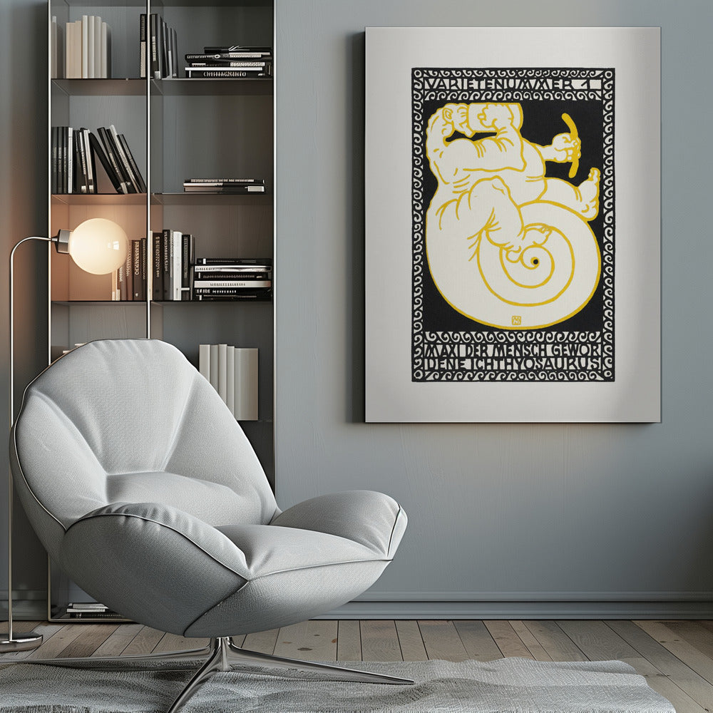 Variety Act 1 Maxi the Ichthyosaurus Turned Man - Poster / Art Print