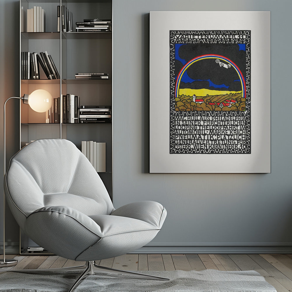 Mac Bull From Philadelphia In His Frightful Loop the Loop Ride In His Car - Poster / Art Print