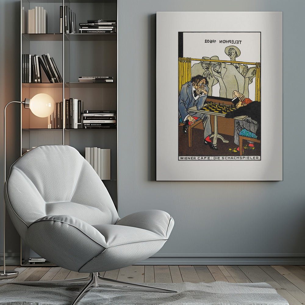 Viennese Café the Chess Players - Poster / Art Print