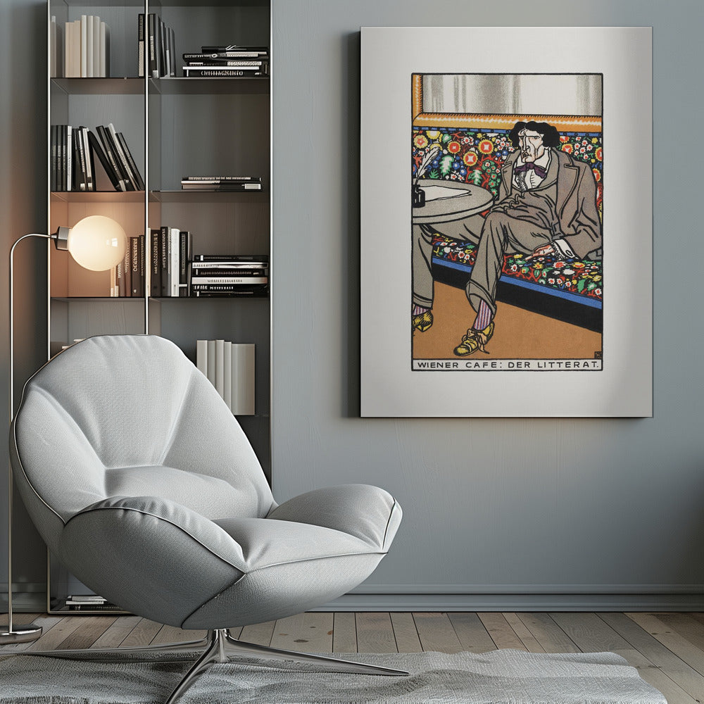 Viennese Café the Man of Letters - Poster / Art Print