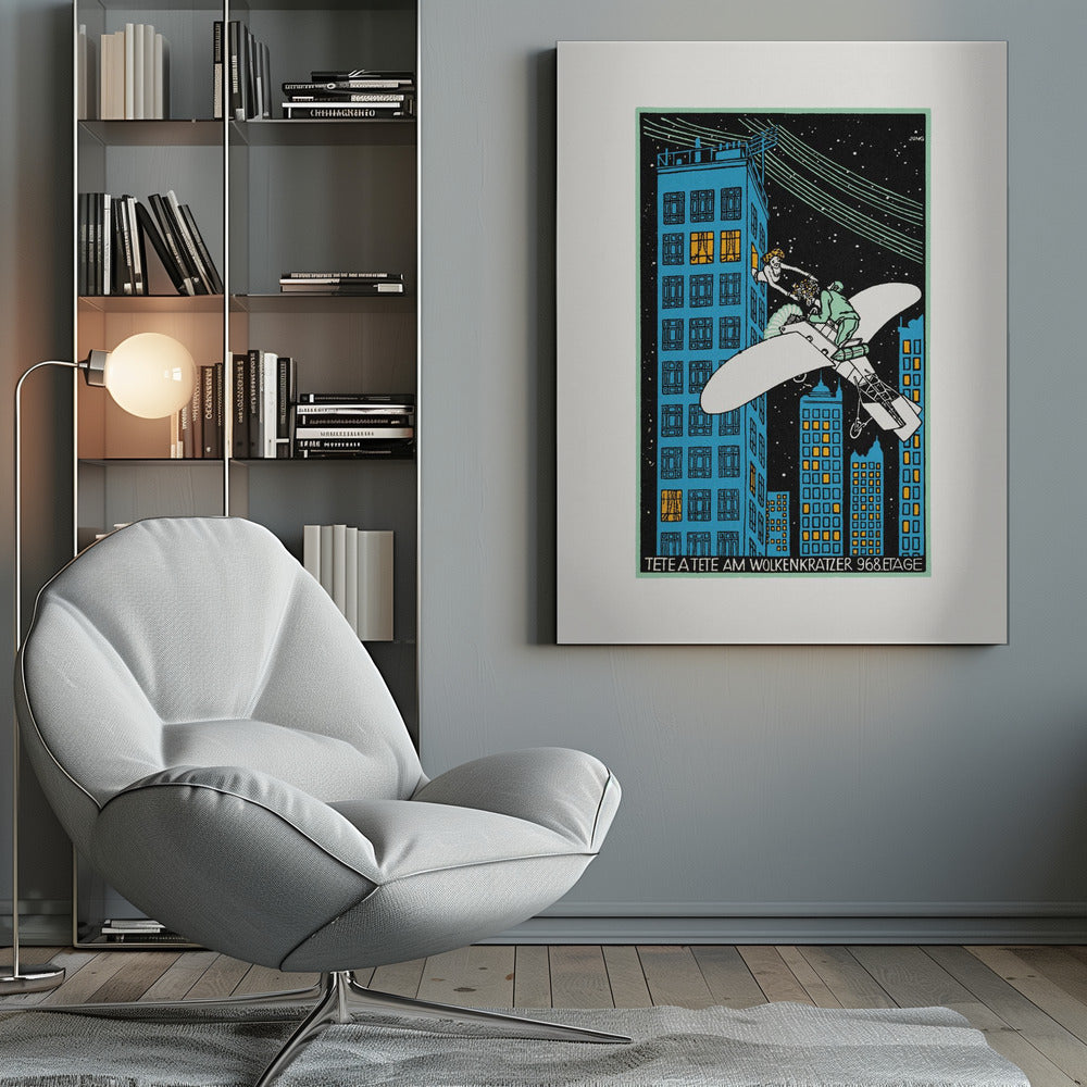 Tête Á Tête On the 968th Floor of a Skyscraper - Poster / Art Print