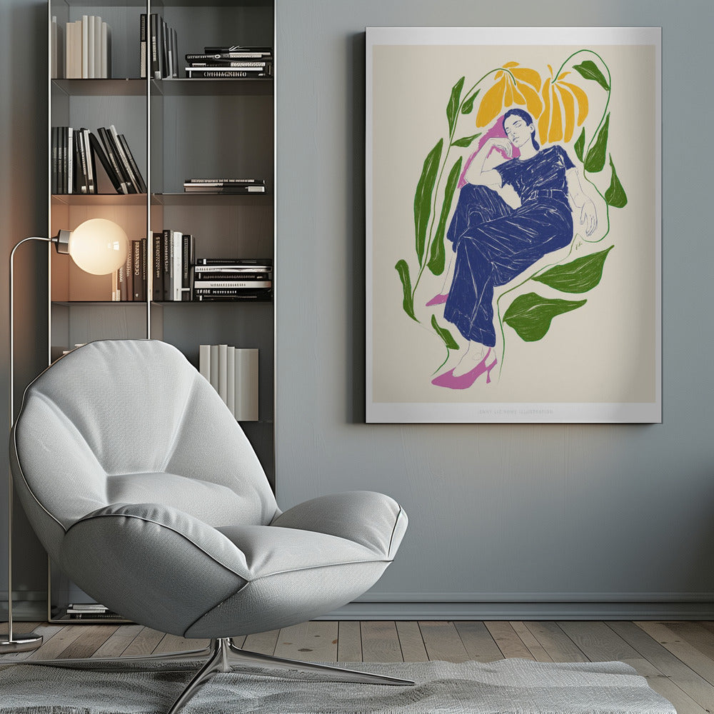 Jlr Quiet in the garden - Poster / Art Print