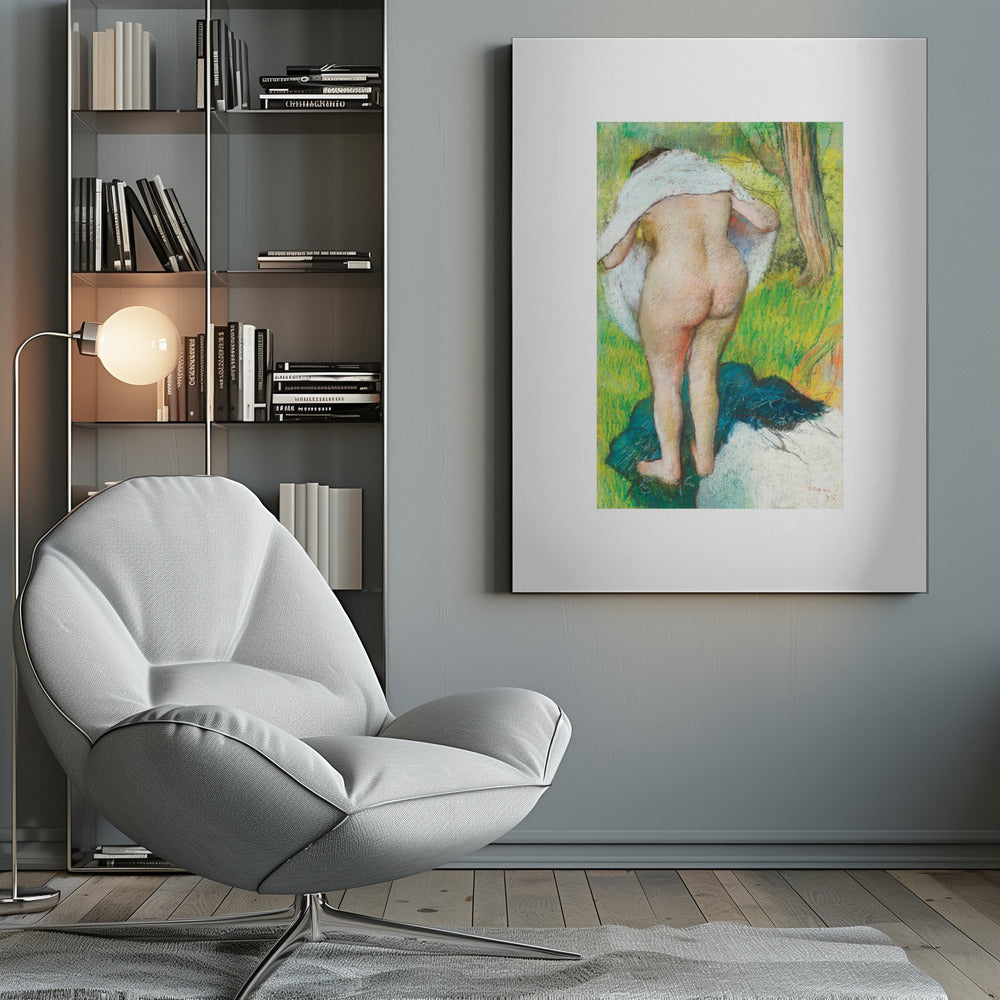 Girl Drying Herself - Poster / Art Print