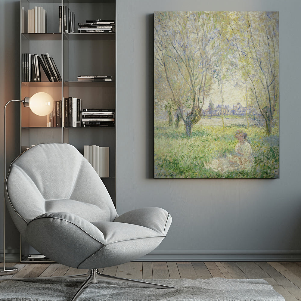 Woman Seated Under the Willows (1880) - Poster / Art Print