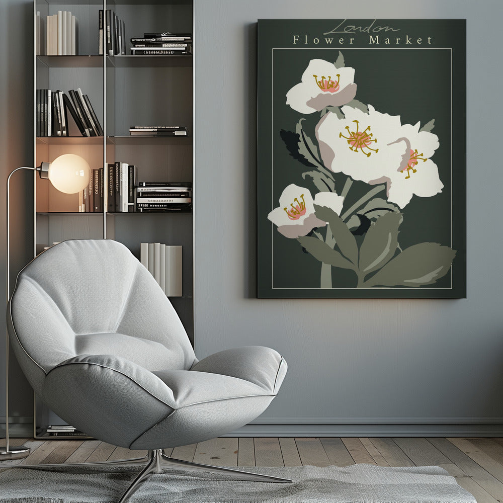 Flower Market London Hellebore - Poster / Art Print