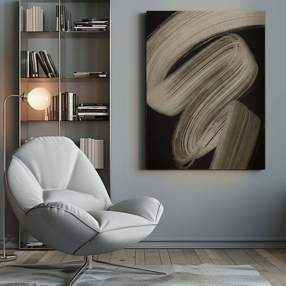 Beige strokes no 2 - Poster / Art Print