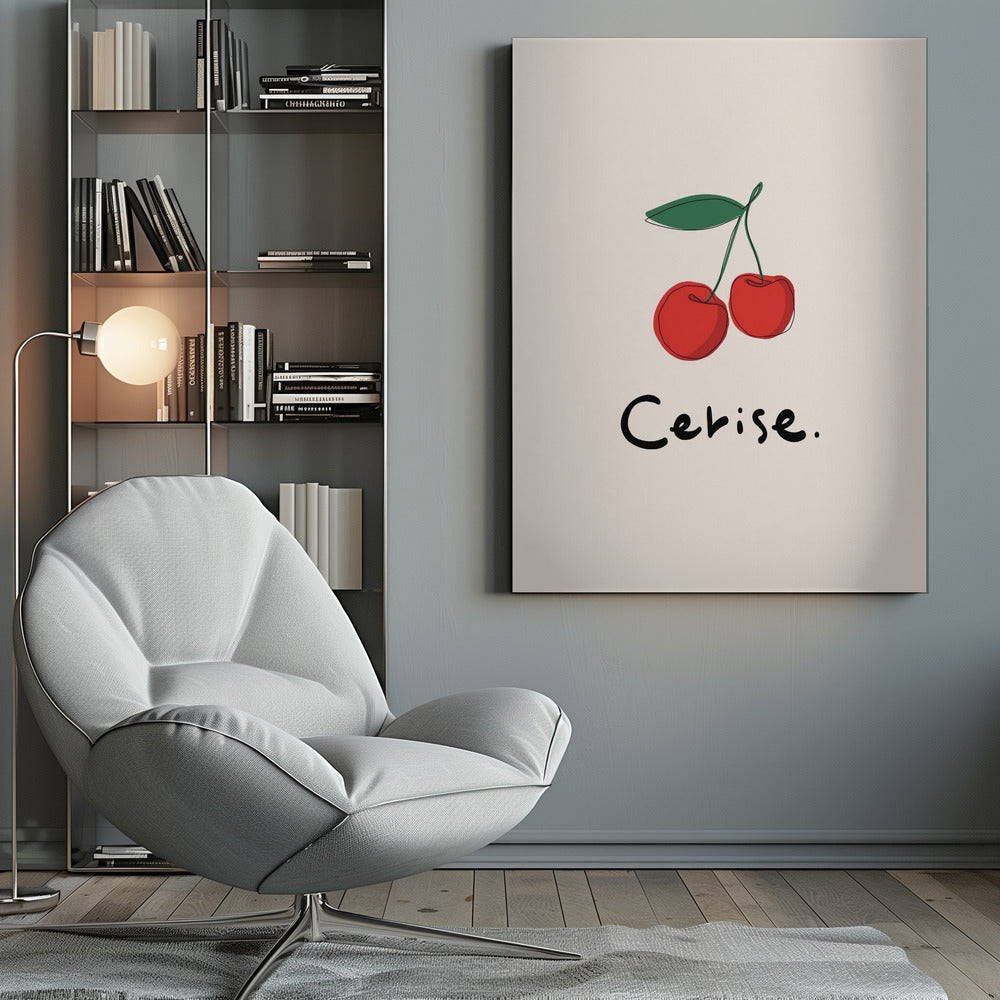 Modern French Fruits Collection "Cherry / Cerise" - Poster / Art Print