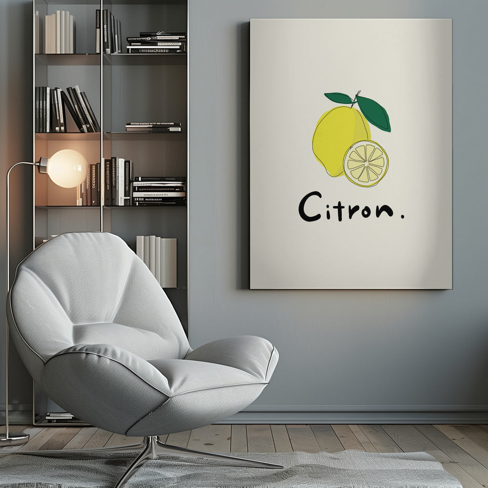 Modern French Fruits Collection "Lemon / Citron" - Poster / Art Print