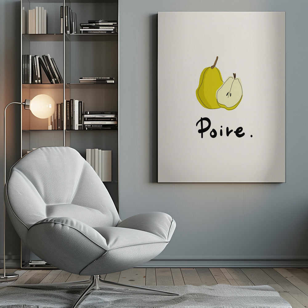 Modern French Fruits Collection "Pear / Poire" - Poster / Art Print