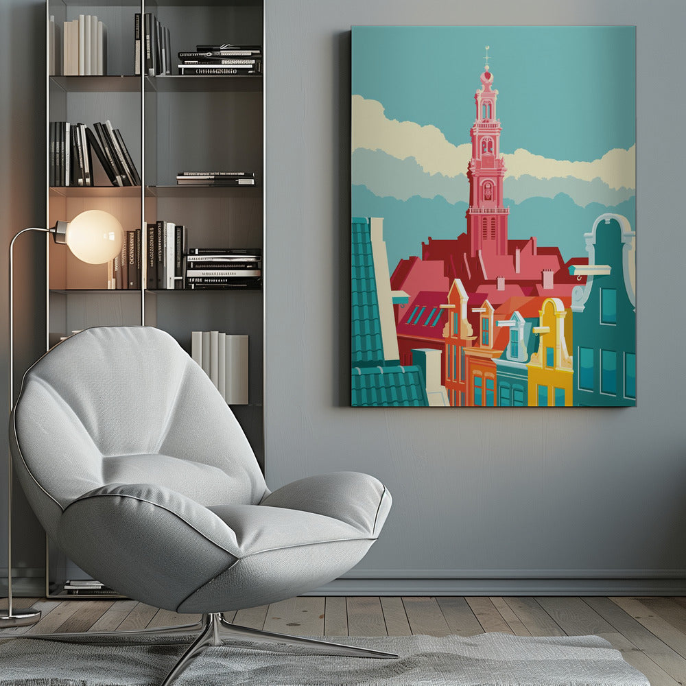Amsterdam Westerkerk Jordaan - Poster / Art Print